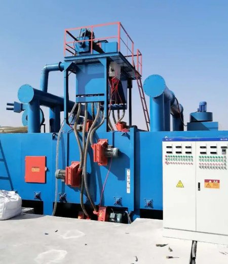 Continuous pass through roller conveyor type Shot blasting machine